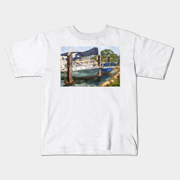 Safe moorings - Laurieton NSW Kids T-Shirt by Terrimad
